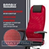Кресло офисное BRABIX PREMIUM Ultimate EX-801, крестовина металл, плотная двойная сетка Х2, черное/красное