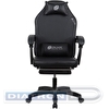 Кресло игровое Оклик Cooldown, с подголовником, подставка для ног, крестовина пластик черная, иск.кожа черная, до 120кг