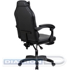 Кресло игровое Оклик Cooldown, с подголовником, подставка для ног, крестовина пластик черная, иск.кожа черная, до 120кг