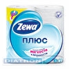 Бумага туалетная ZEWA Плюс, 2-слойная,  4рул/уп, белая (144051)