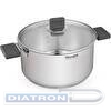 Кастрюля Rondell Quadro RDS-1597 5.1л. d=24см (с крышкой) стальной
