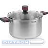 Кастрюля Rondell Stripes RDS-1281 5.8л. d=24см (с крышкой) стальной