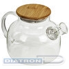 Чайник заварочный DASWERK Бочонок, 900мл, жаропрочное стекло, спиральное сито, подставка для свечи